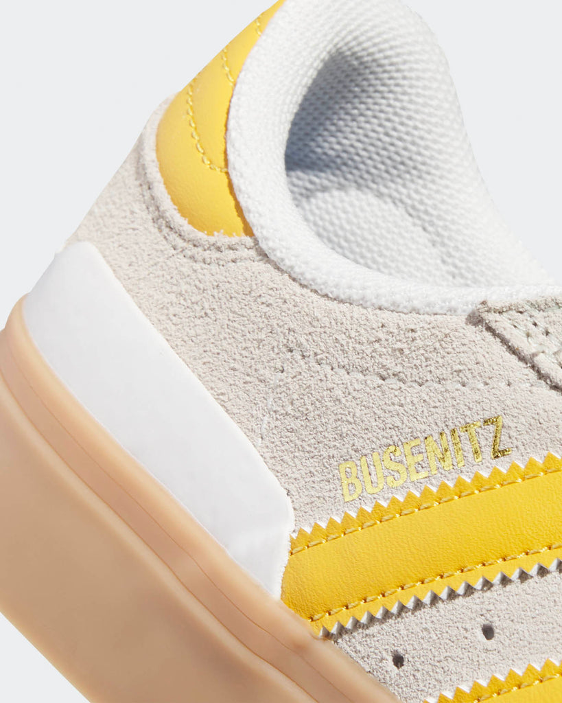 adidas busenitz vulc II crystal white yellow gum style number JH8128