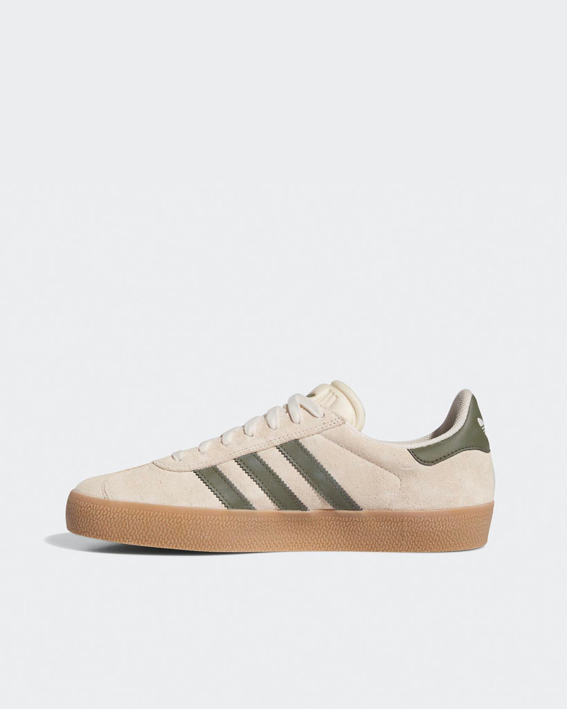 Adidas Skateboarding Gazelle ADV Ecru Tint Olive Gum IH3351