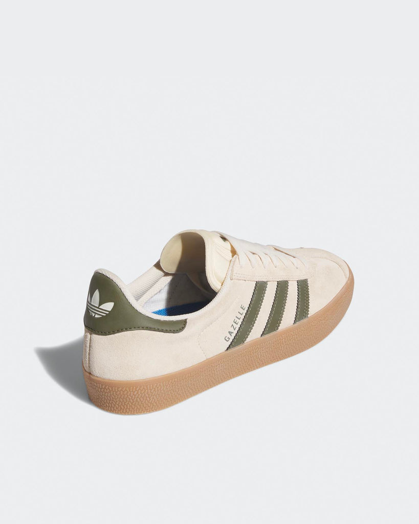 Adidas Skateboarding Gazelle ADV Ecru Tint Olive Gum IH3351