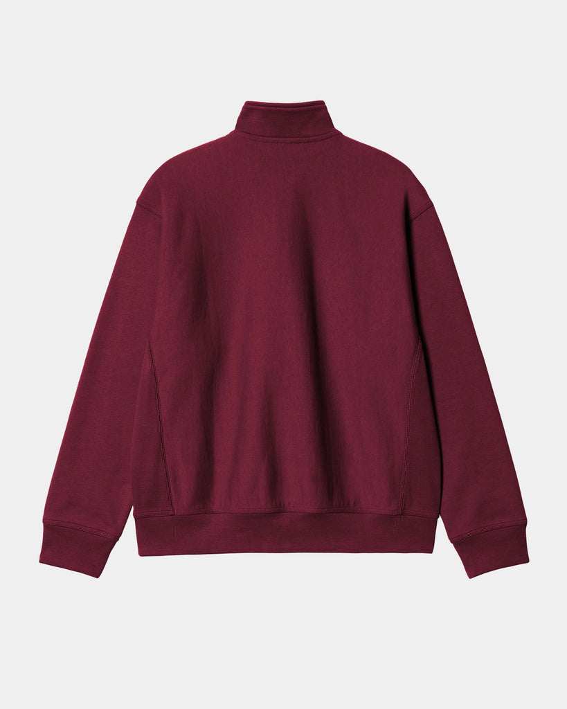 Carhartt Half Zip American Script Sweat Malbec