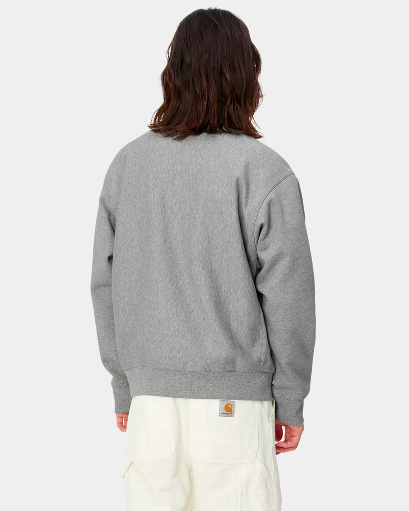 Carhartt Wip Half Zip American Script Grey Heather 
Style: I027014_V6_XX