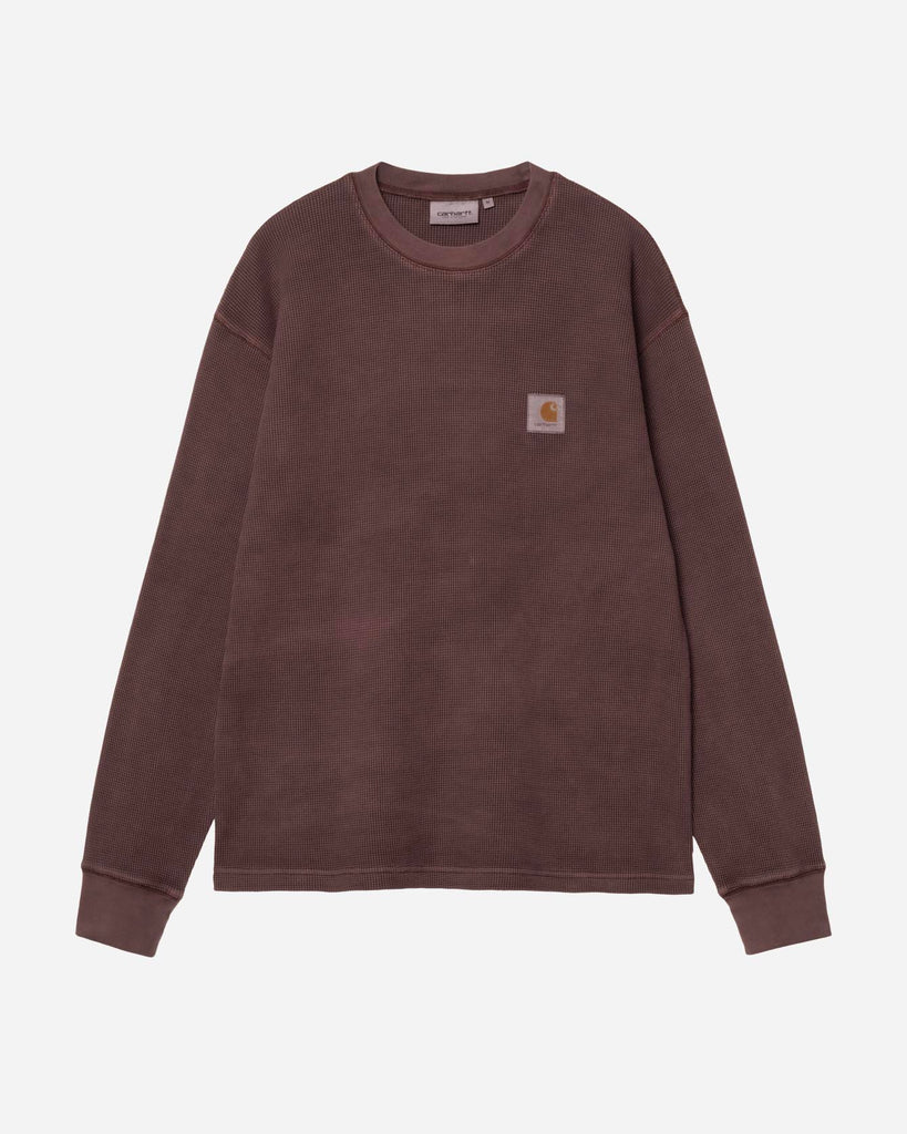 Carhartt Wip: L/S Vista Waffle T-Shirt Palisander garment dyed 
style: I035304_33H_GD