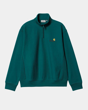 Half Zip American Script Sweat Malachite