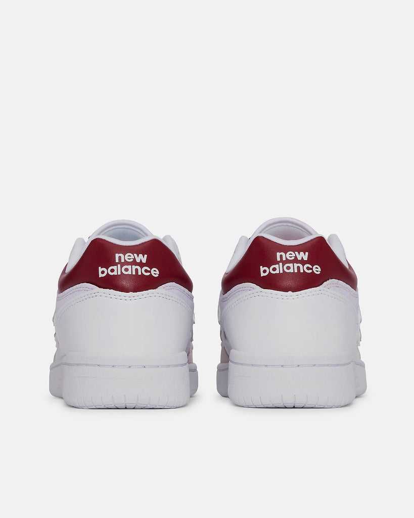 New Balance BB480LBK Leather Mesh White Burgundy