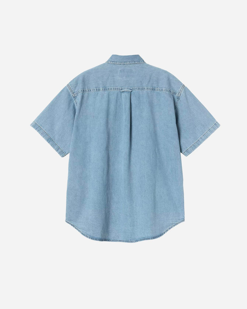 S/S Lucas Shirt Denim Blue Bleached: I034575_01_35