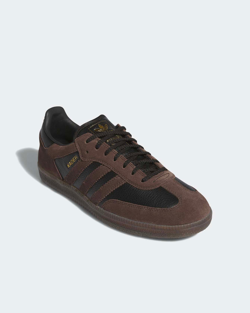 adidas samba adv x kader brown black gold 