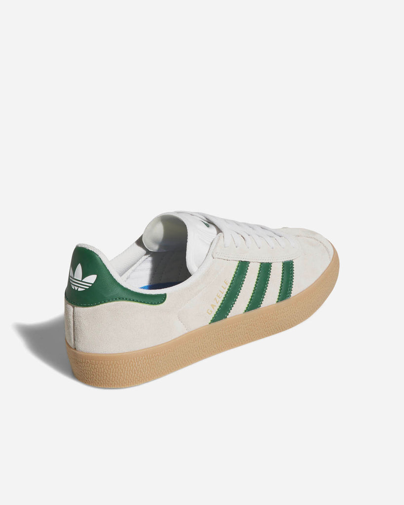 adidas skatebooarding Gazelle ADV Crystal White Green Gum style number JP5858