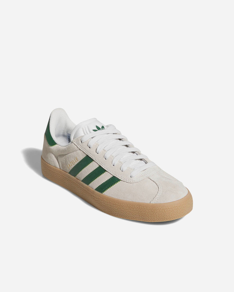 adidas skatebooarding Gazelle ADV Crystal White Green Gum style number JP5858