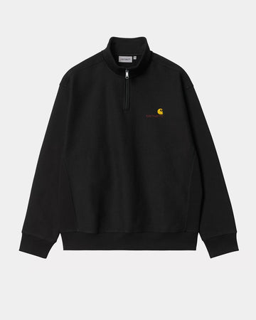 Half Zip American Script Sweat Black